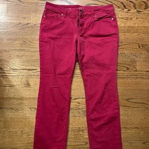 Loft 12P pink pants curvy straight